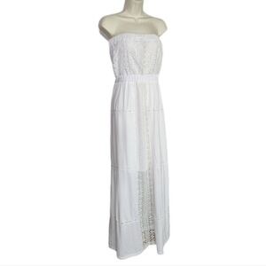 *3 for $25 💋!
Shinestar Dress Strapless Crochet Detail Maxi White Size M